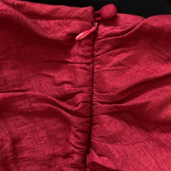 Tatum & Olivia Red Silk Skirt - Picture 5 of 8